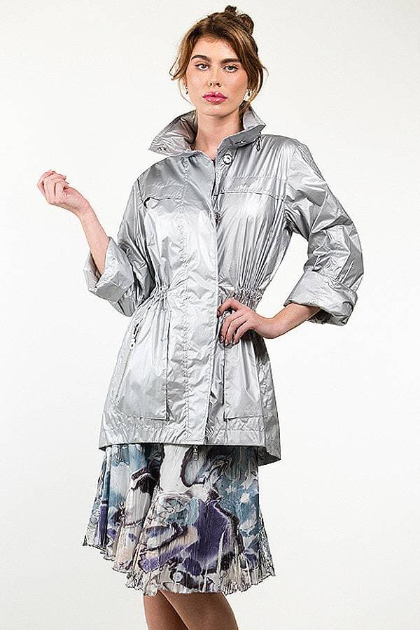 Metallic Silver Raincoat