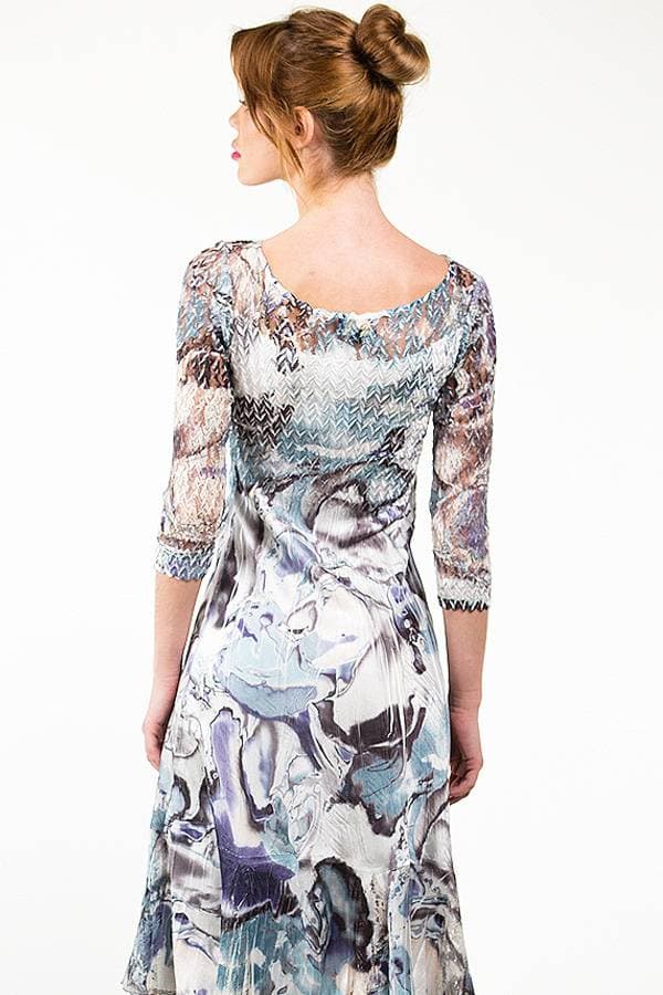 Pleated Illusion Dress