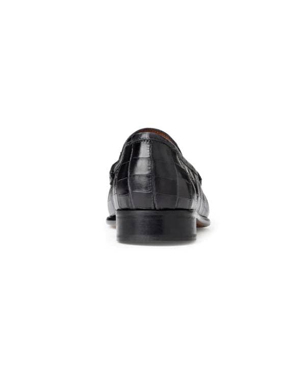 Classic Moccasin Black Croc