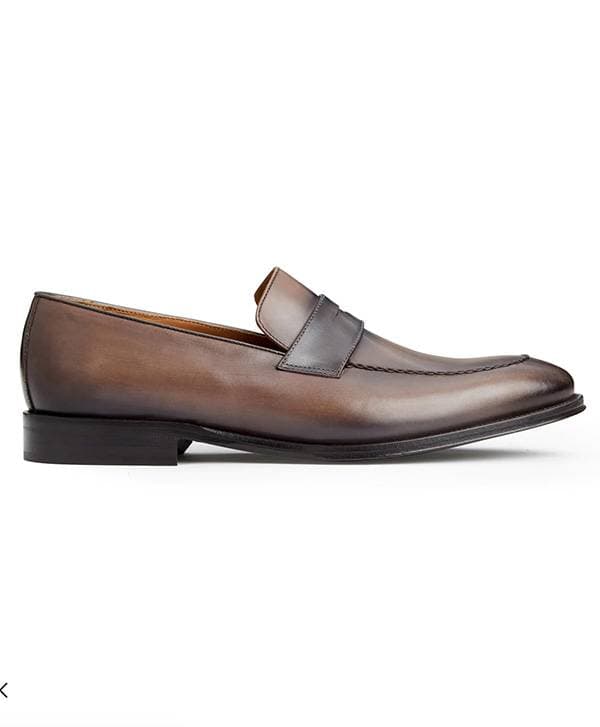 Burnished Penny Loafer- Truffle
