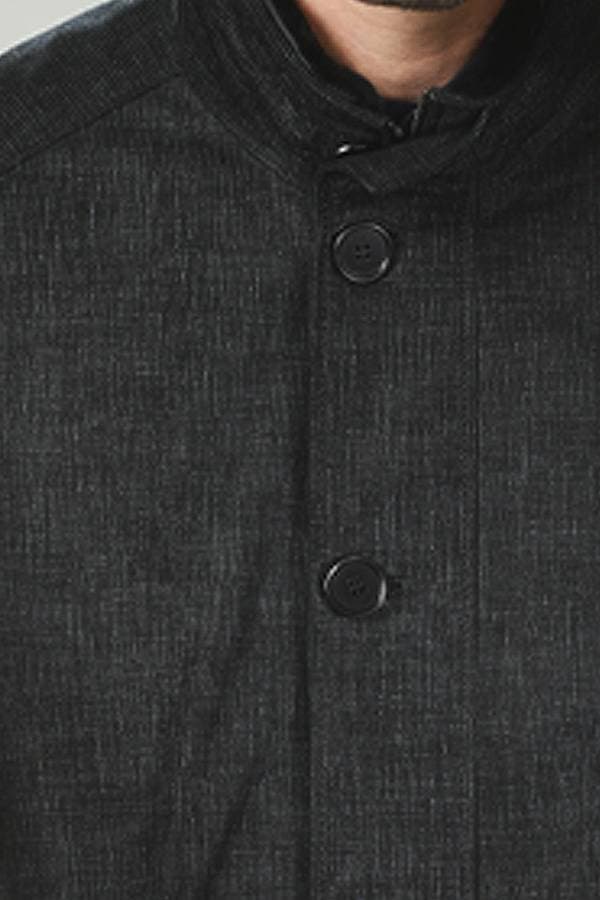Zippered Jacket with Shearling Collar