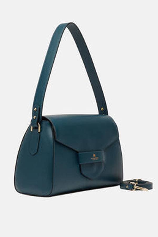 Large Italian Leather Flap Purse