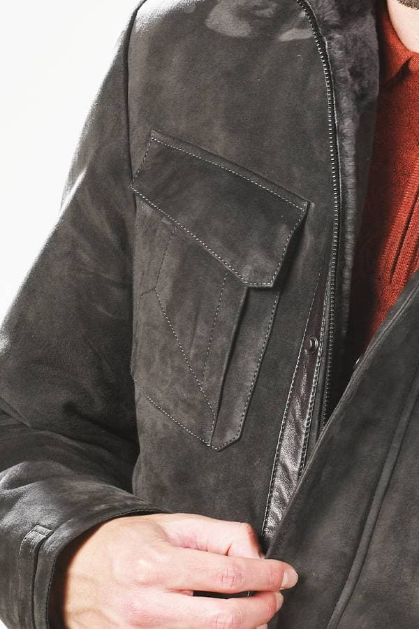 Full Shearling with Flap Pockets
