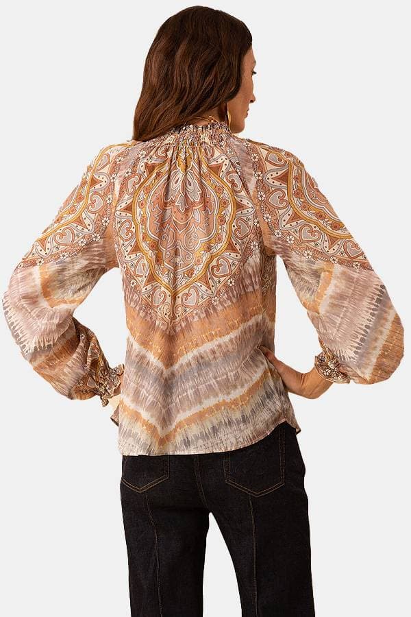 Silk Blouse with Beaded Details