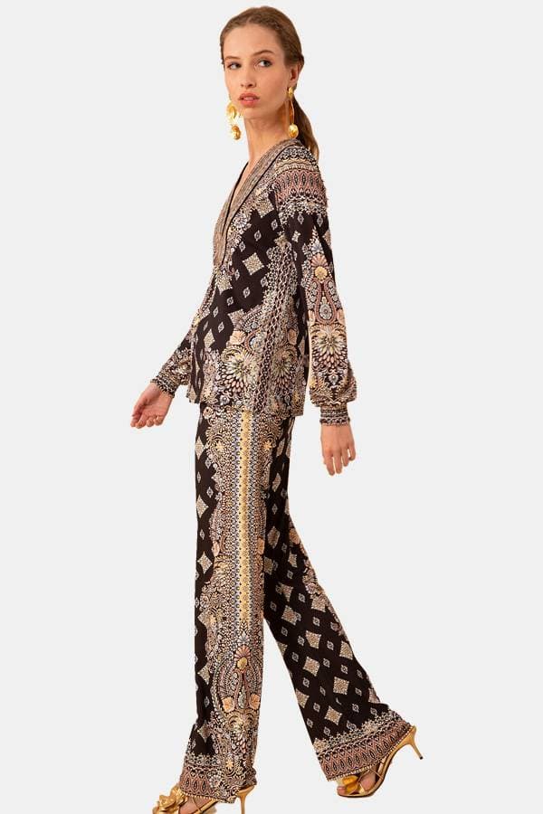 Jersey Medallion Print Top