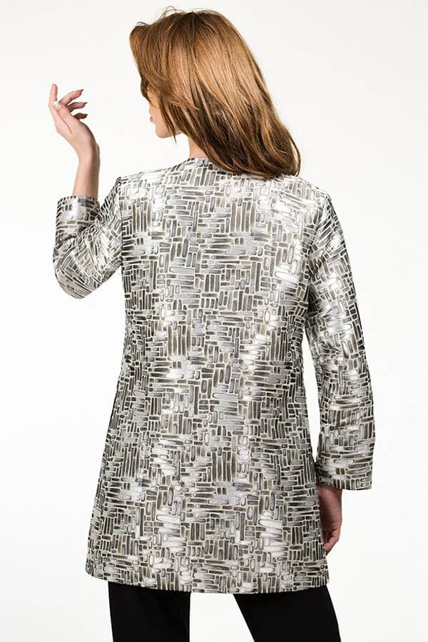 Basket Weave Printed Jacquard Jacket