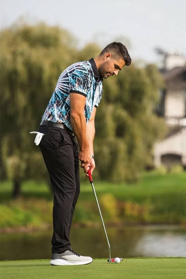 Knit Shirt with Tropical Print