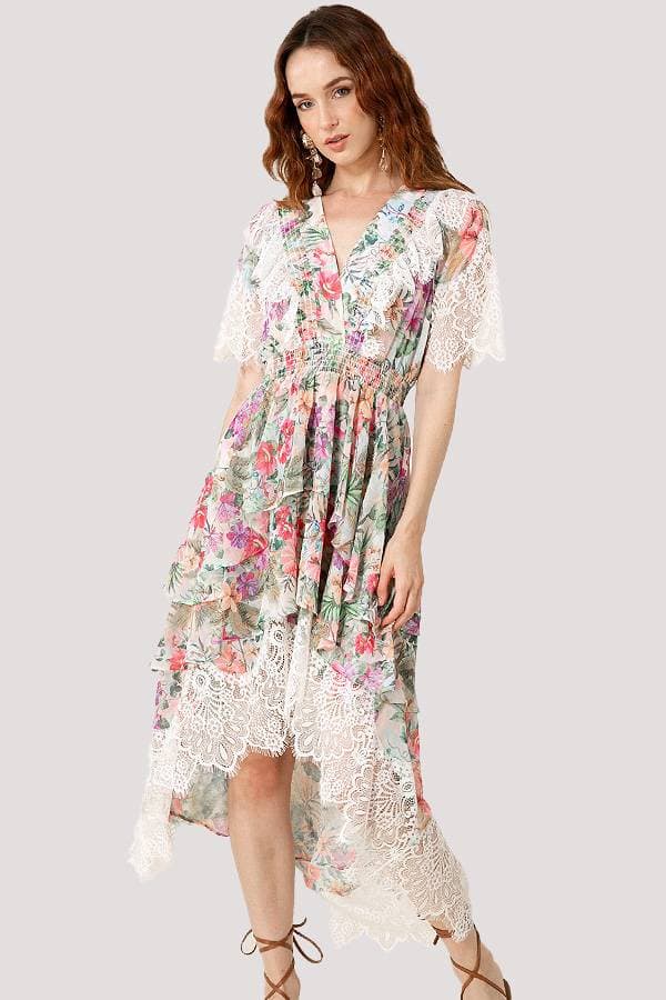 HiLow Multi Floral Dress
