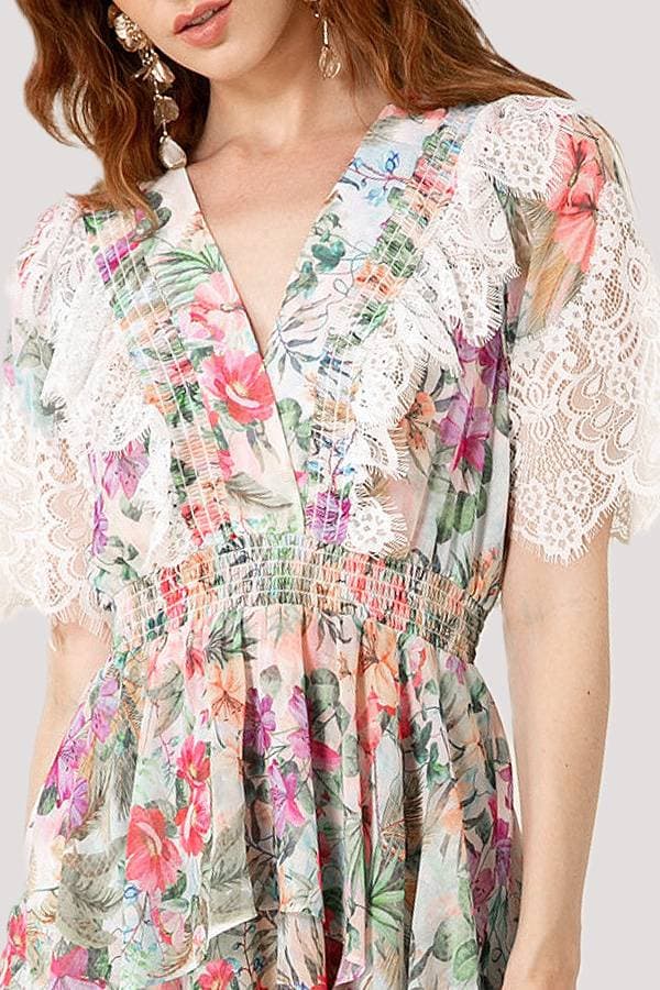 HiLow Multi Floral Dress