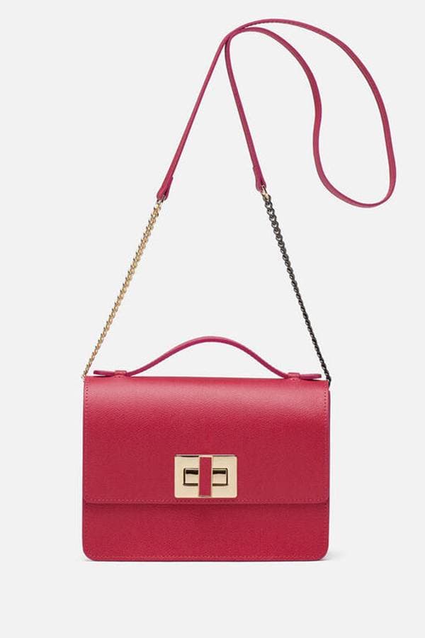 Italian Magenta Crossbody Purse