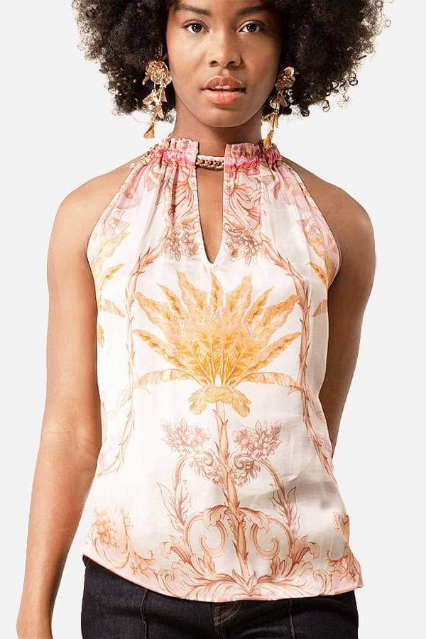 Top Halter Race Chain Neck