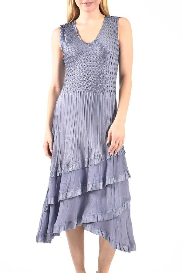 2pc Jacket Dress Combo in Purple Sage | Komarov Dress