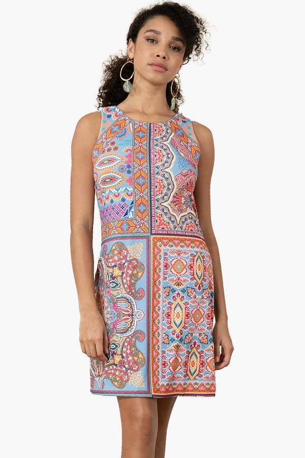 Multi Tile Print Dress