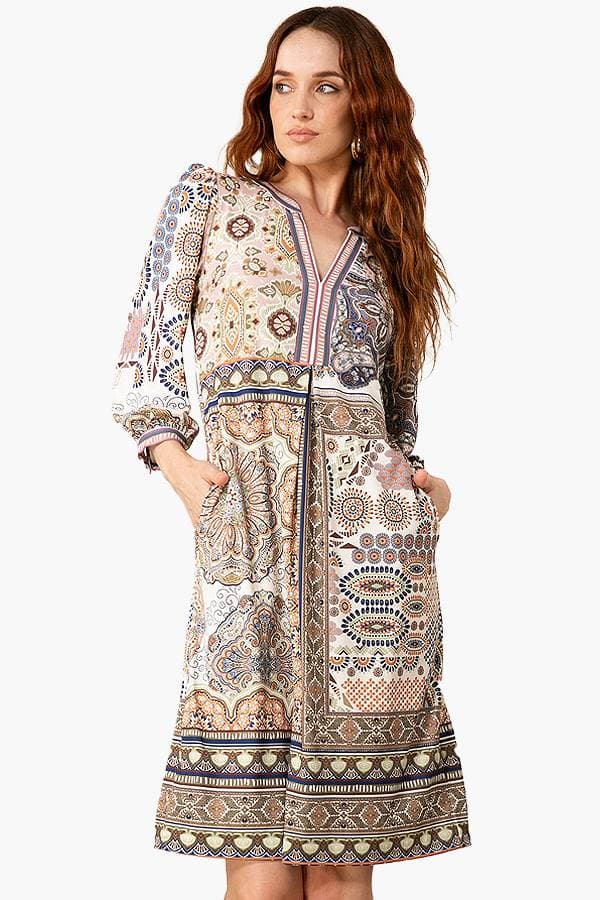 Tapestry Print Midi Dress