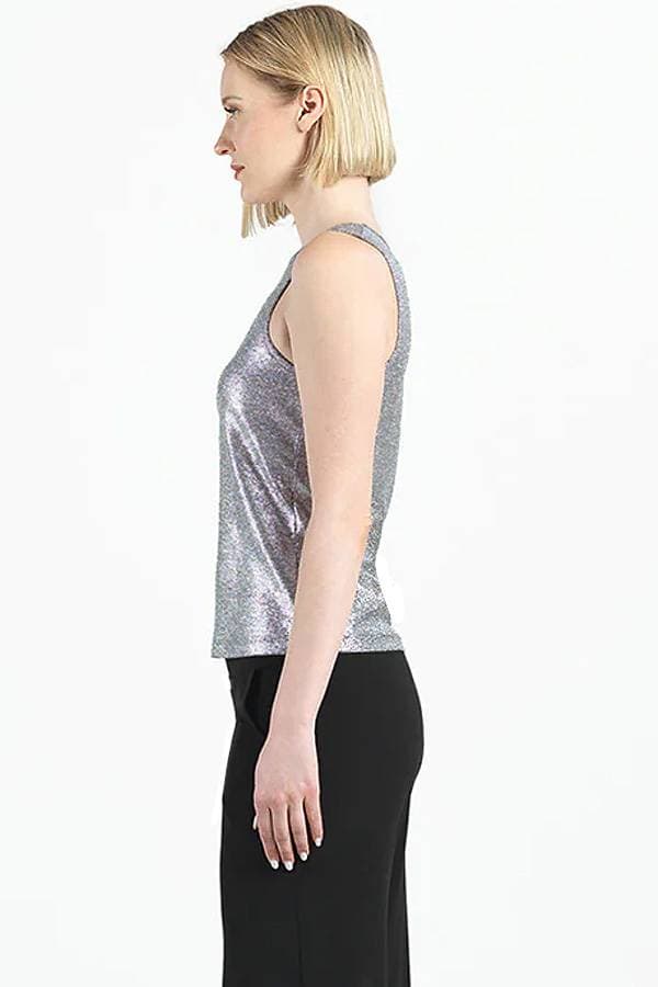 Sleeveless Silver Shimmer Top