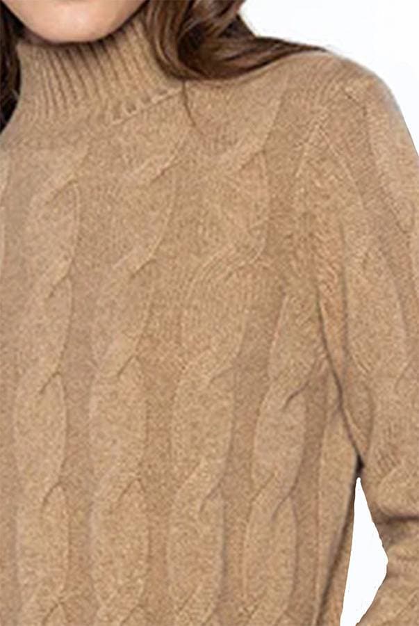 Kinross 100% Cashmere Cable Mock Sweater