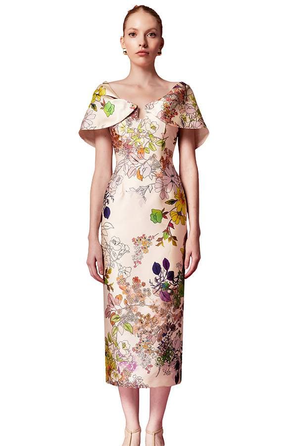 Portrait-Collar Cocktail Dress