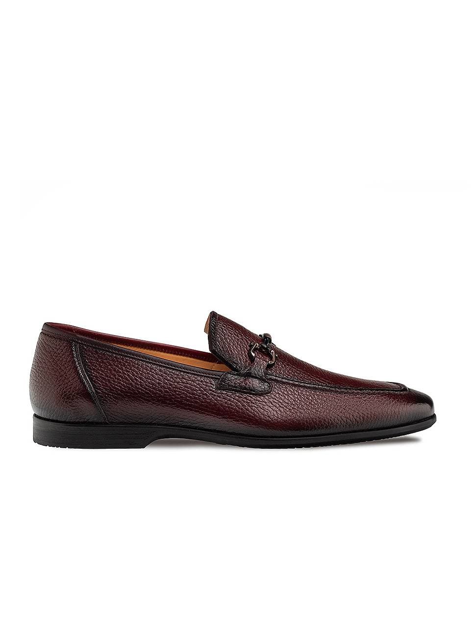 Bordeaux Genuine Deerskin Bit Slip-On Loafer