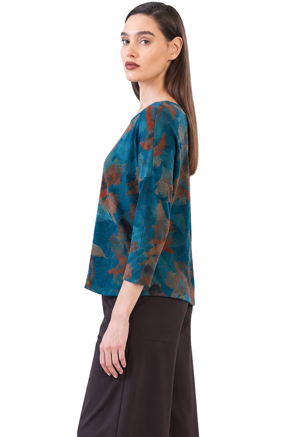 Autumn Print Lightweight Sweater Knit Top | Women's - 158.00 - Alternative view 4