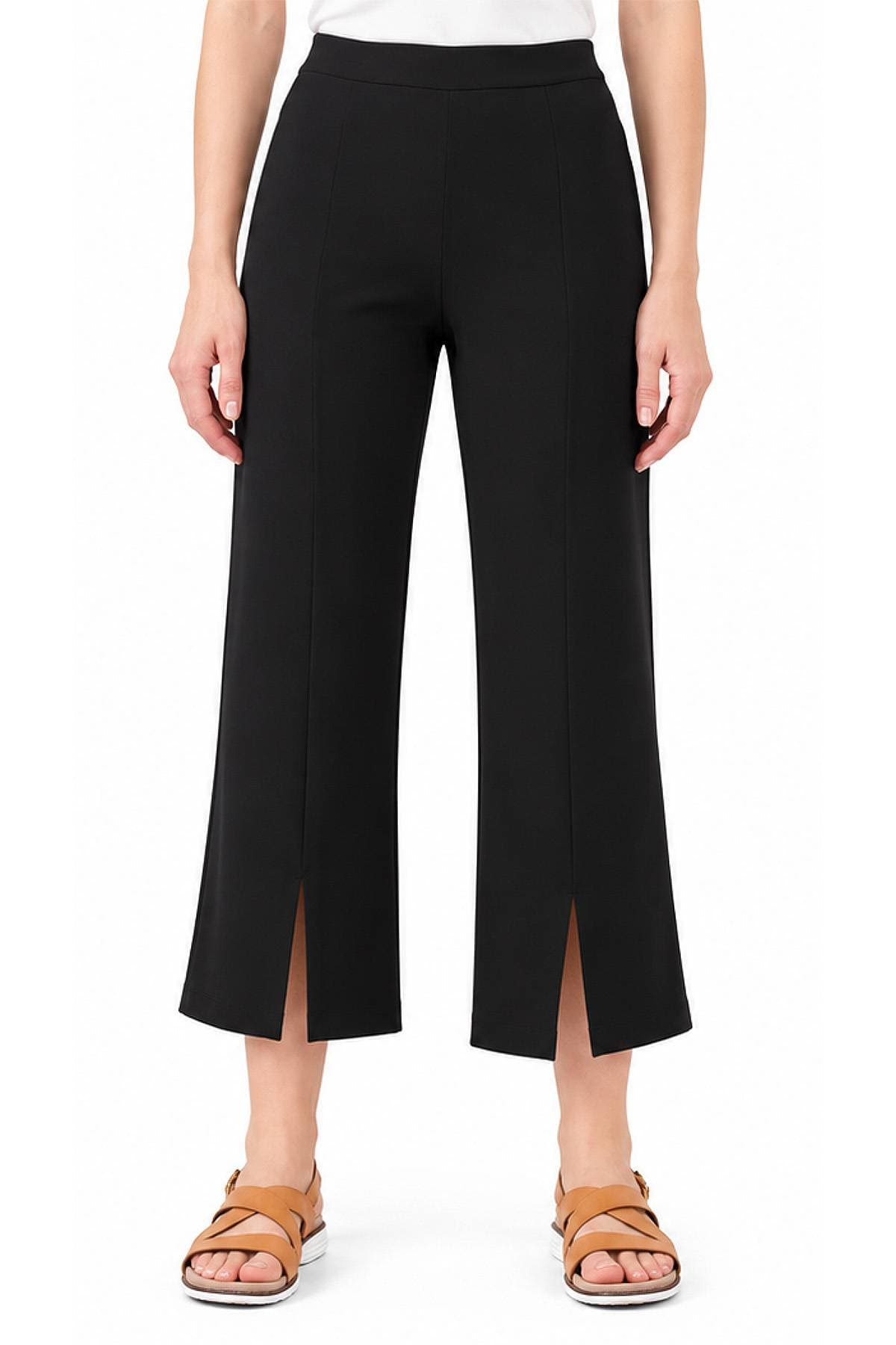 Black Ankle-Slit Pull-On Pant | Women's - 175.00 - Main product view