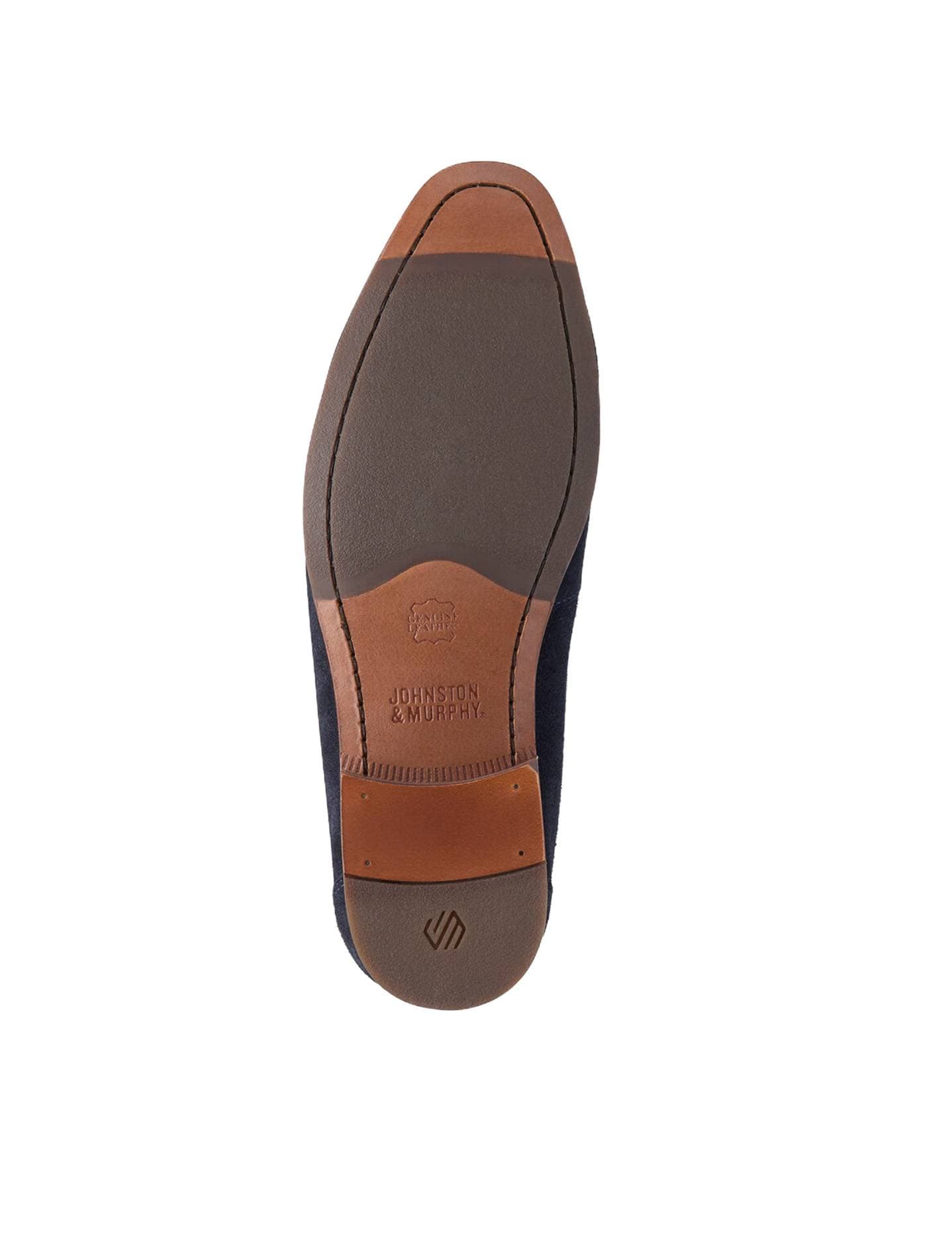 Blue Navy Suede Leather Loafer Shoe | Men's - 245.00 - Alternative view 4