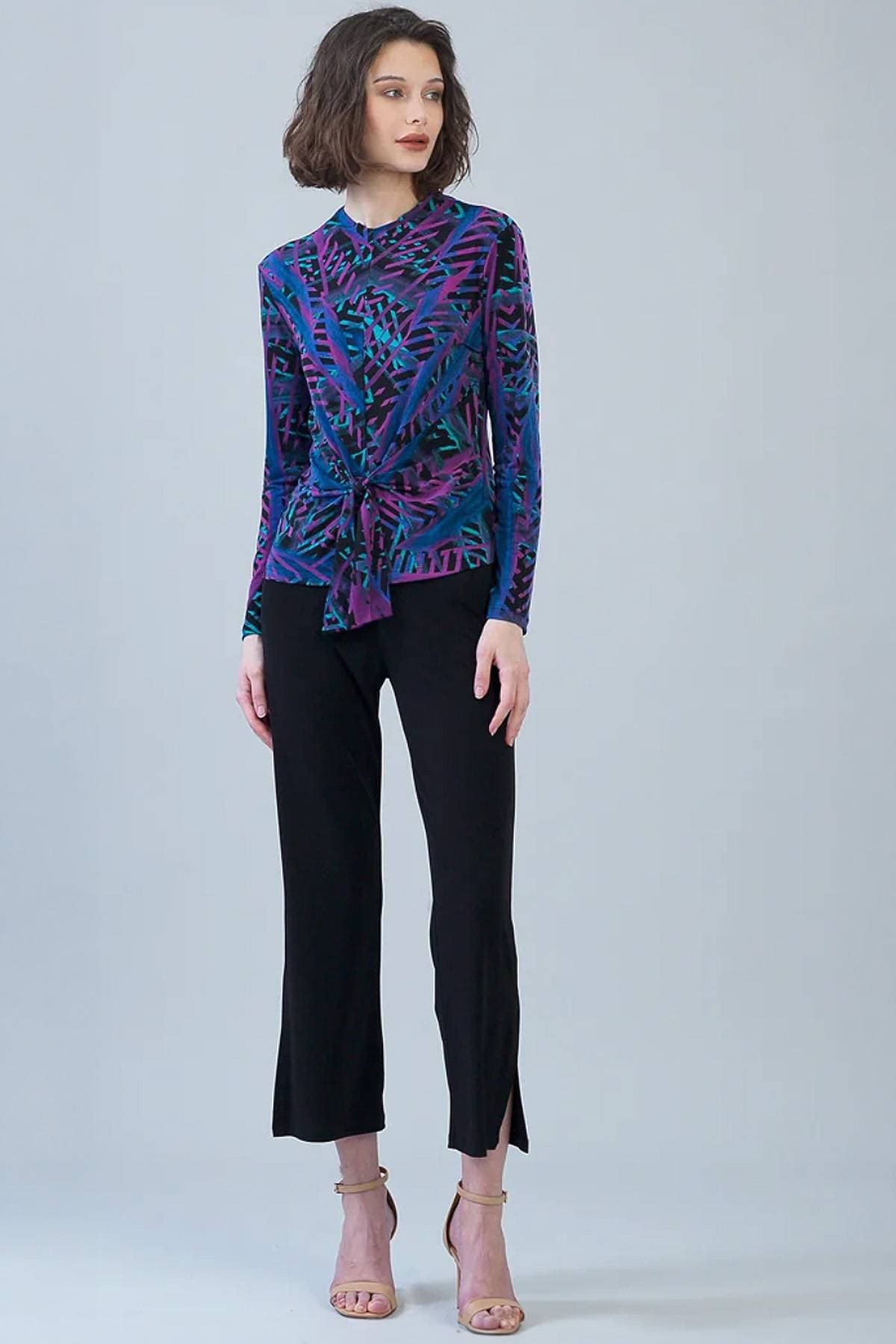 Abstract Print Front-Tie Jersey Knit Top | Women's - 158.00 - Alternative view 4