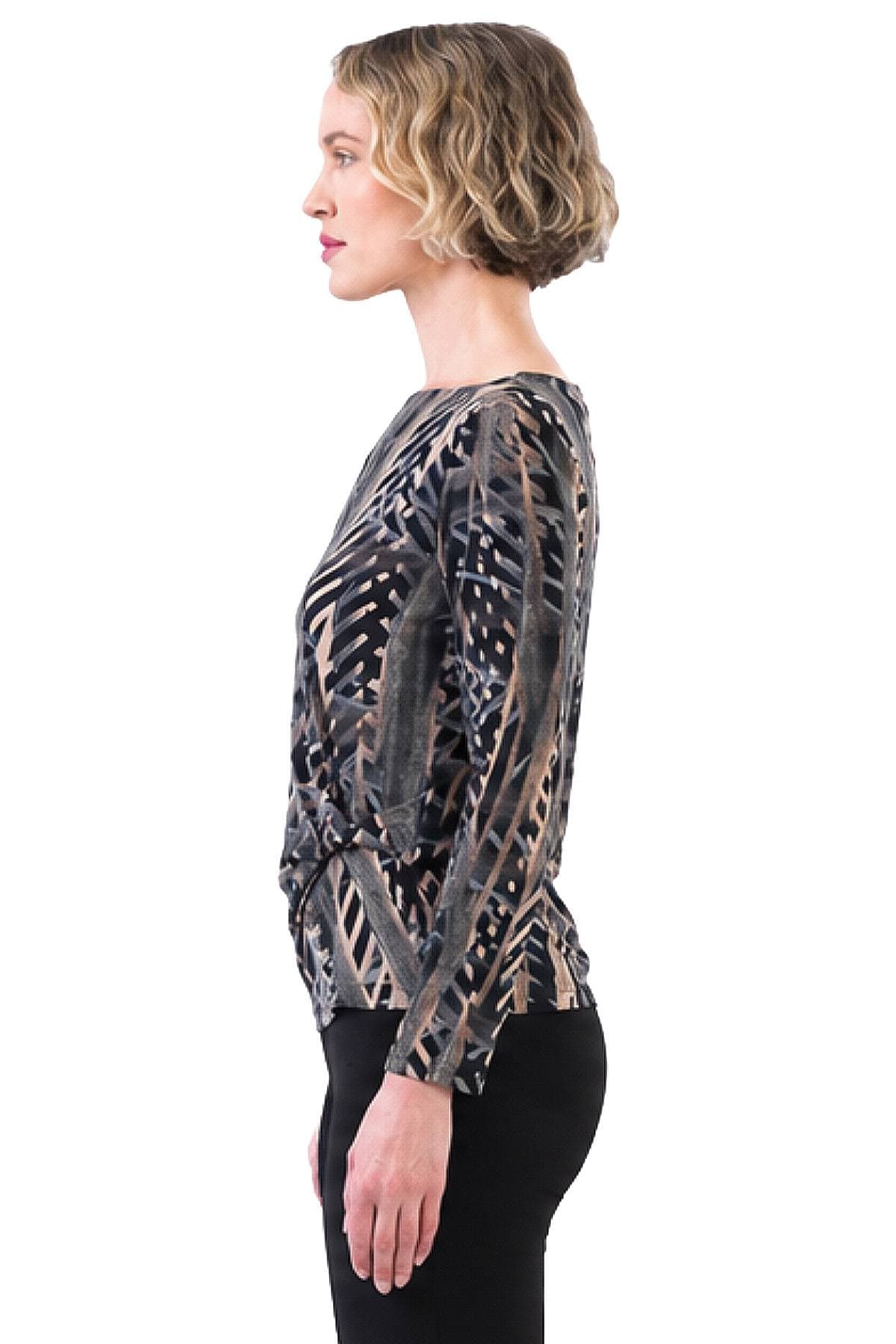 Printed Jersey Knit Side-Twist Top | Women's - 158.00 - Alternative view 4