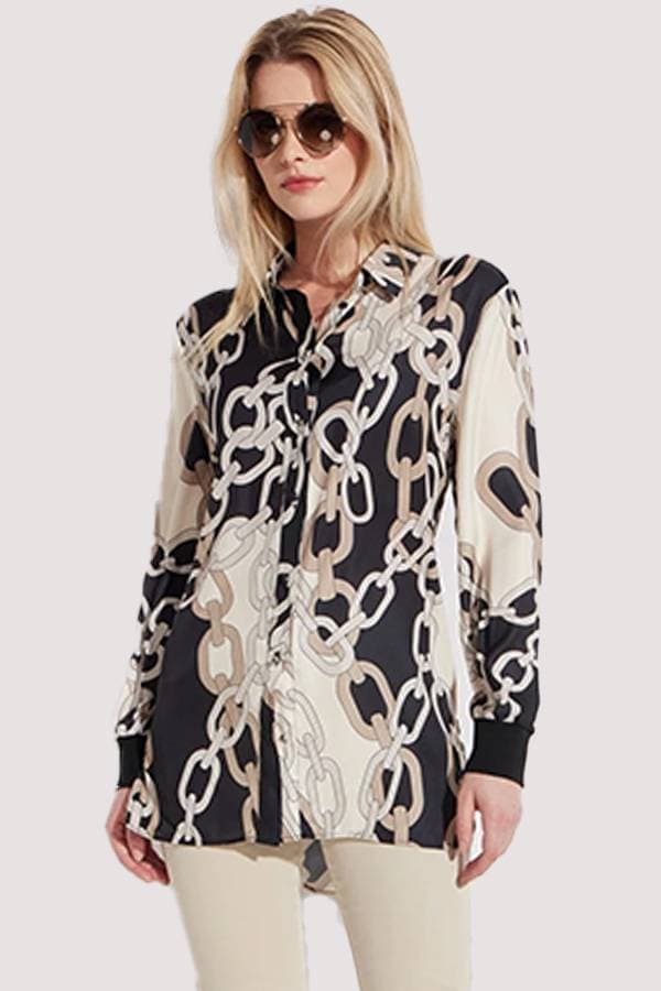 Chain Print Blouse