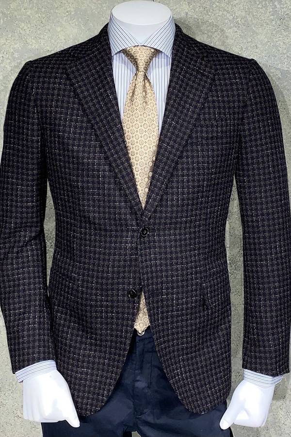 Italian Jacket, Cashmere/Wool Tweed Check | Barcelino