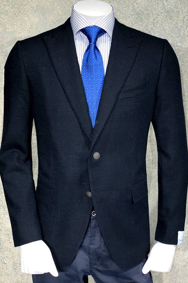 Italian Soft Tweed Blazer-Cerruti Wool/Linen Fabric - Barcelino