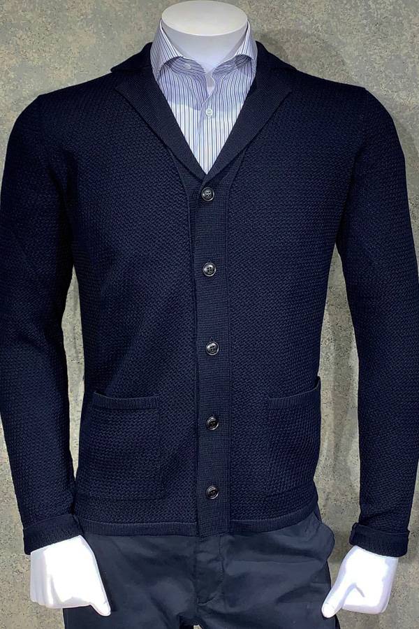Bugatti Knit Cardi Jacket in Honeycomb Weave - Barcelino